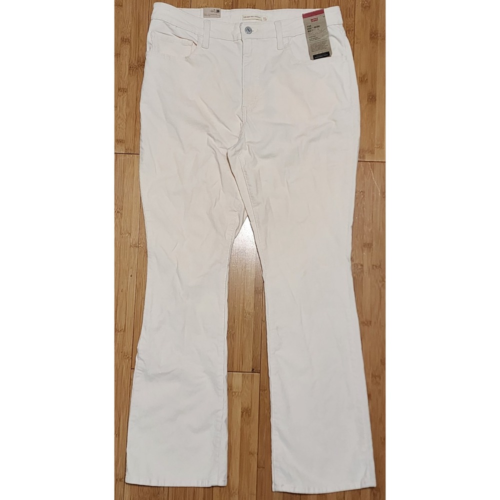 Levi's 725 High Rise Bootcut Corduroy Jeans Women 33x30 Ivory 187590142